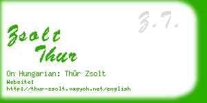 zsolt thur business card
